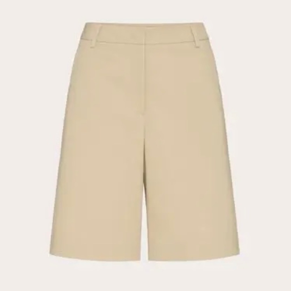 *FIRM PRICE* LVIR Flat Front  Wide Leg Bermuda Shorts